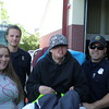 BurnFoundation > Krista and Eddie, ready to move out with their fireman escorts from Marin.