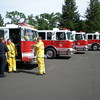 BurnFoundation > Perfectly staggered positioning on the fire engines.  How do they do that?!?